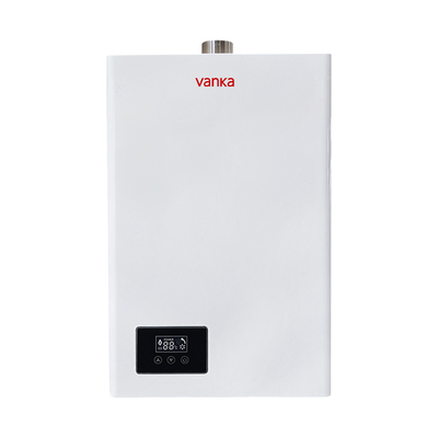 Aquecedor de Água a Gás Termostático Digital Branco 16L com Design de Chaminé Única, Economia de Energia e Operação Silenciosa