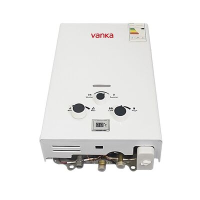 Aquecedor de água portátil a gás liquefeito montado na parede com cobre livre de oxigénio para uso doméstico, hotel, apartamento e comercial