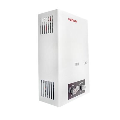 Aquecedor de água a gás de exaustão de 10L branco, economia de energia, fácil instalação para uso doméstico, hotel, apartamento e comercial