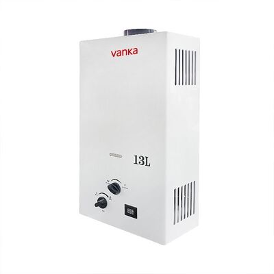 Aquecedor de água a gás de exaustão de 13L Elegante Display Preto com Botão de Controle Design Moderno para Uso Doméstico Eficiente e Confiável
