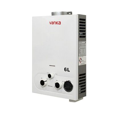 Aquecedor de água a gás sem tanque tipo combustão 6L com água quente instantânea