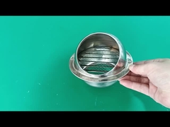 Grelha de ventilação redonda em aço inoxidável para parede, à prova de chuva e vento, para exaustão