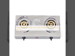 Fogão a gás de mesa com três queimadores para cozinha comercial resistente